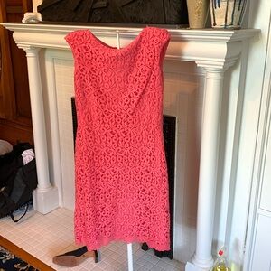 Lauren by Ralph‎ Lauren lace overlay sheath dress. Worn about 4x